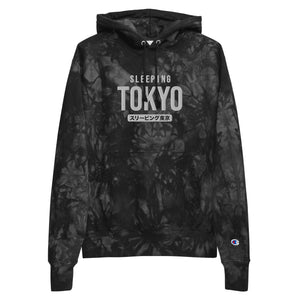 Unisex Sleeping Tokyo Champion tie-dye hoodie