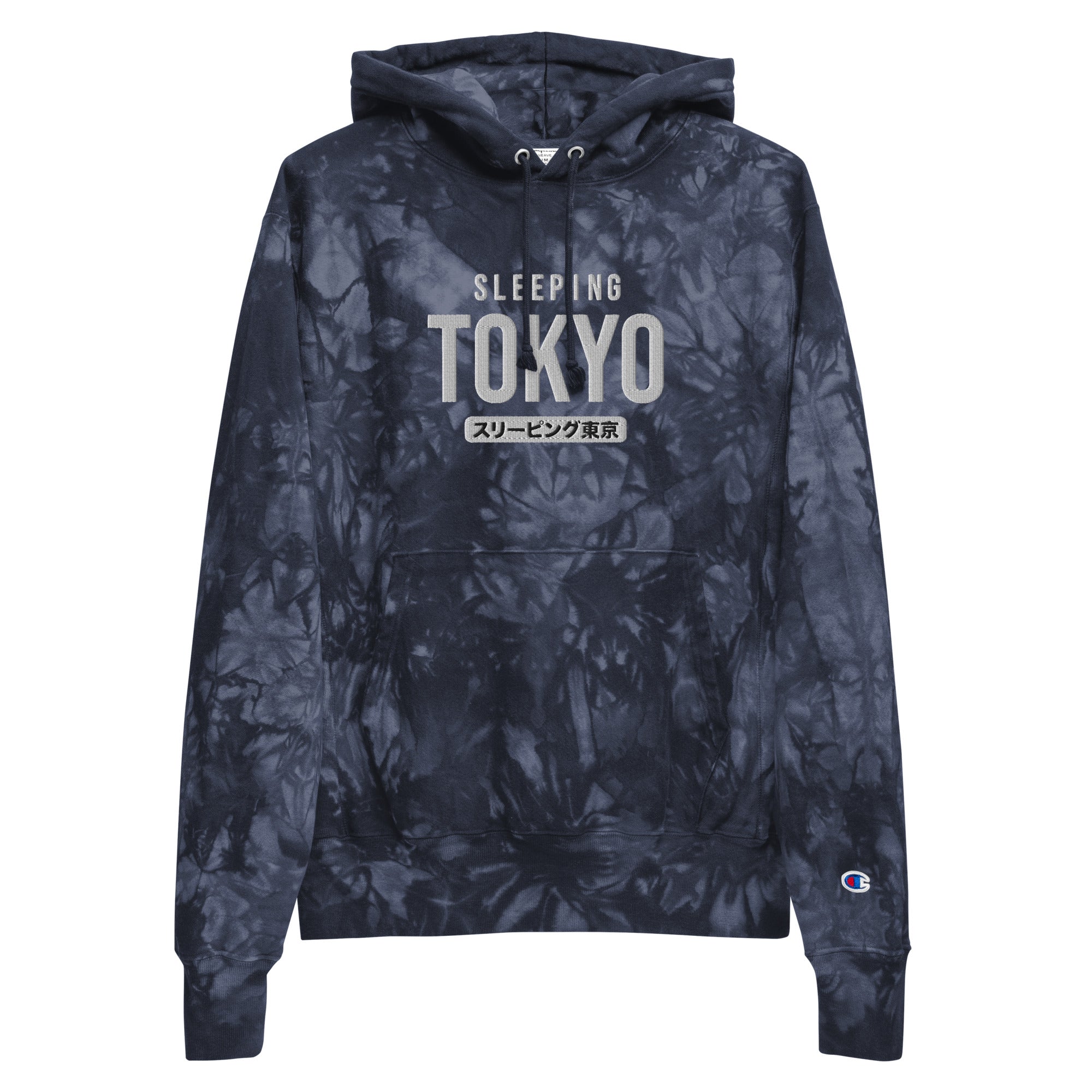 Unisex Sleeping Tokyo Champion tie-dye hoodie